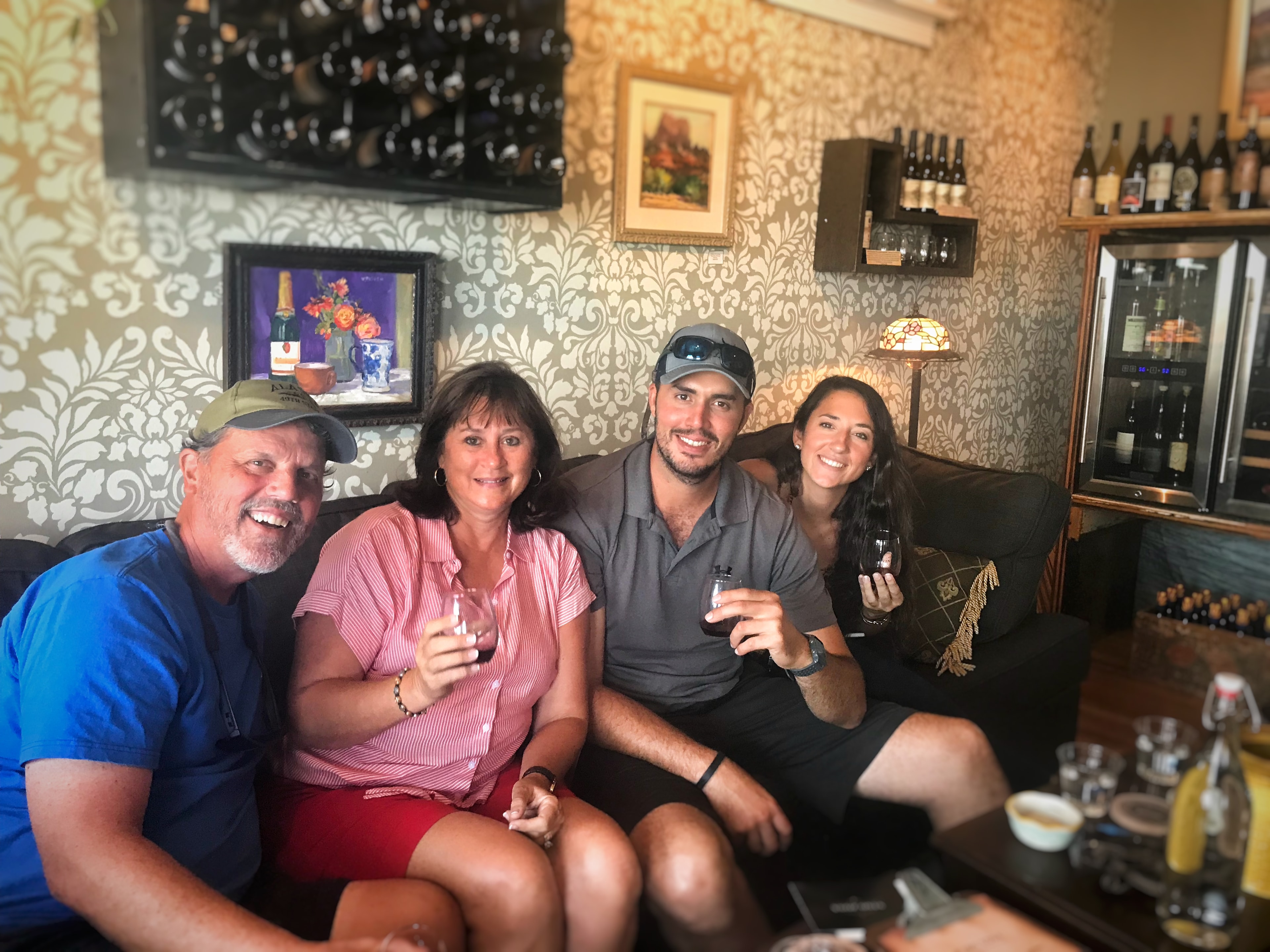 Friends enjoying wine at Vino Zona