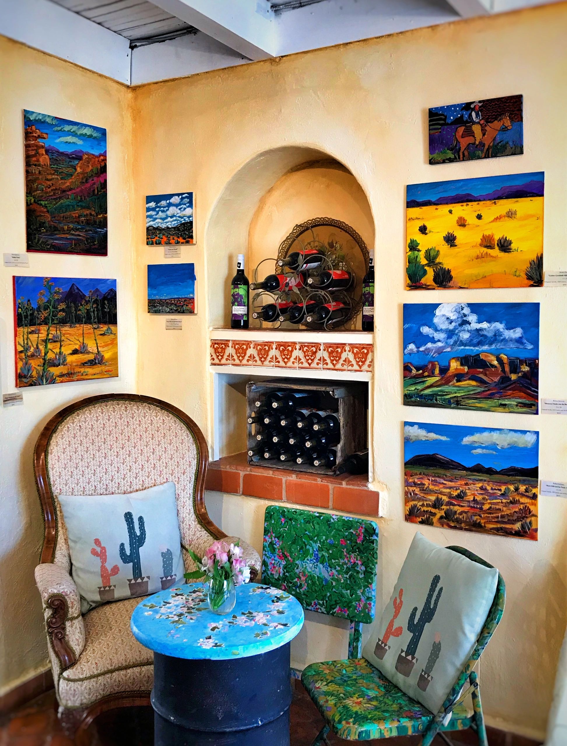 Outdoor wine tasting in the Arizona desert